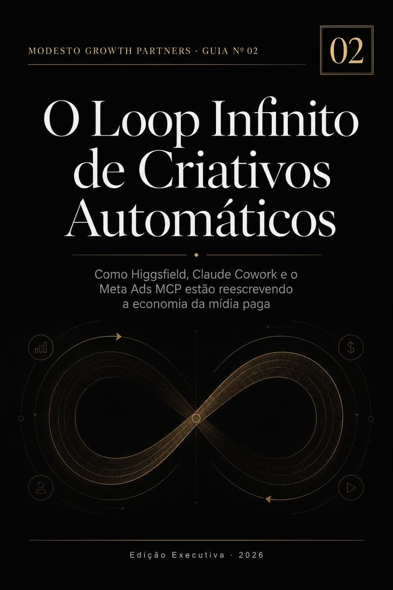 Capa do Guia Nº 02 · O Loop Infinito de Criativos Automáticos