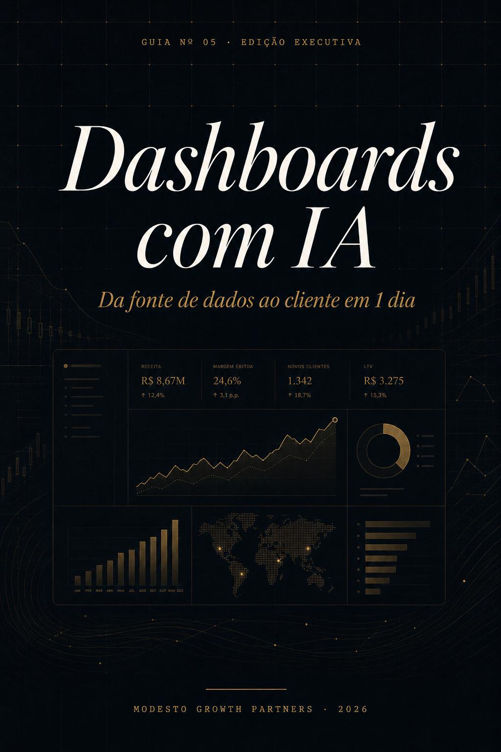 Capa do Guia Nº 05 · Dashboards com IA